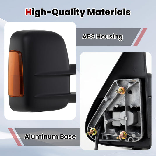 Goplus Power Heated Tow Mirrors Compatible with 2007-2012 Chevy Silverado GMC Sierra