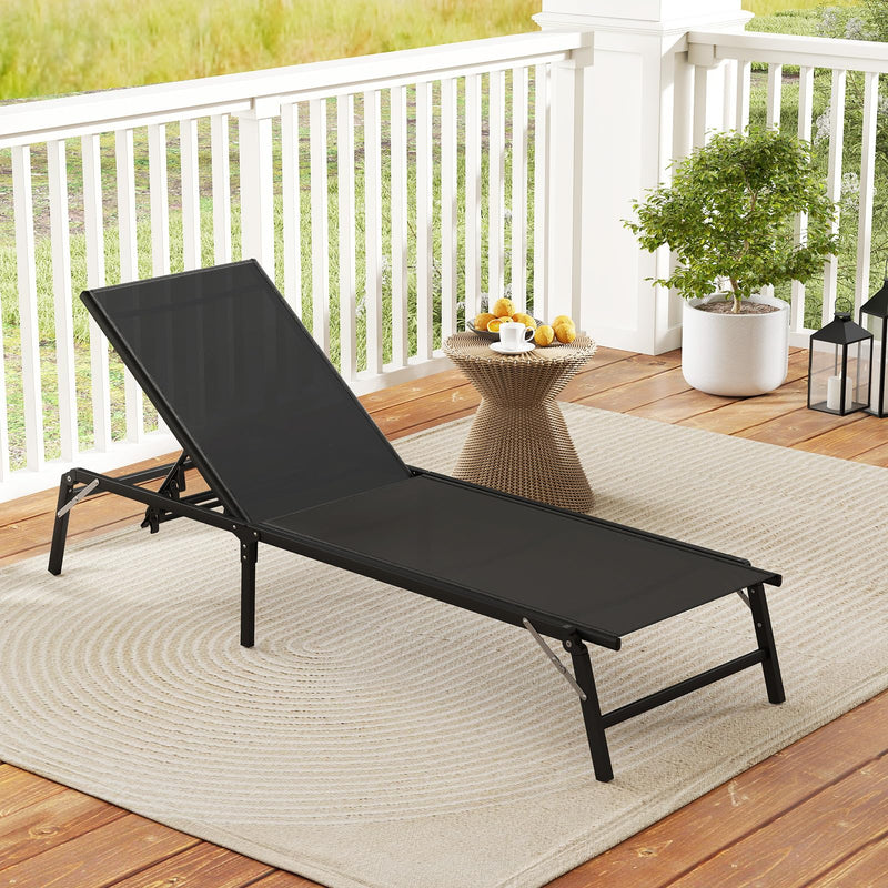 Load image into Gallery viewer, Goplus Patio Chaise Lounge Chairs with 5-position Adjustable Backrest