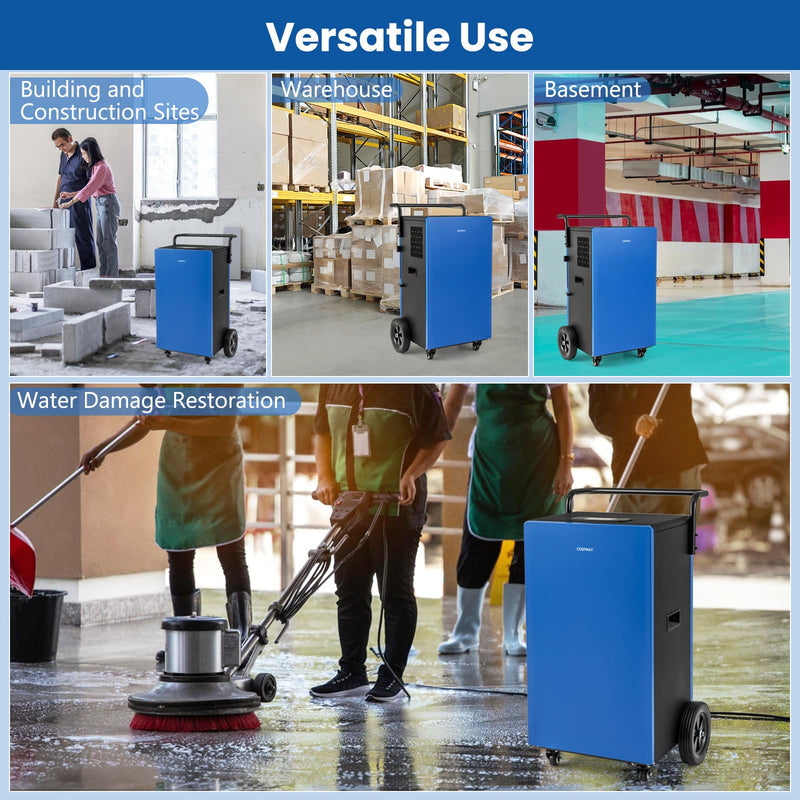 Load image into Gallery viewer, 215 Pints Commercial Dehumidifier w/Drain Hose, Industrial Heavy Duty Dehumidifier w/ 24H Timer