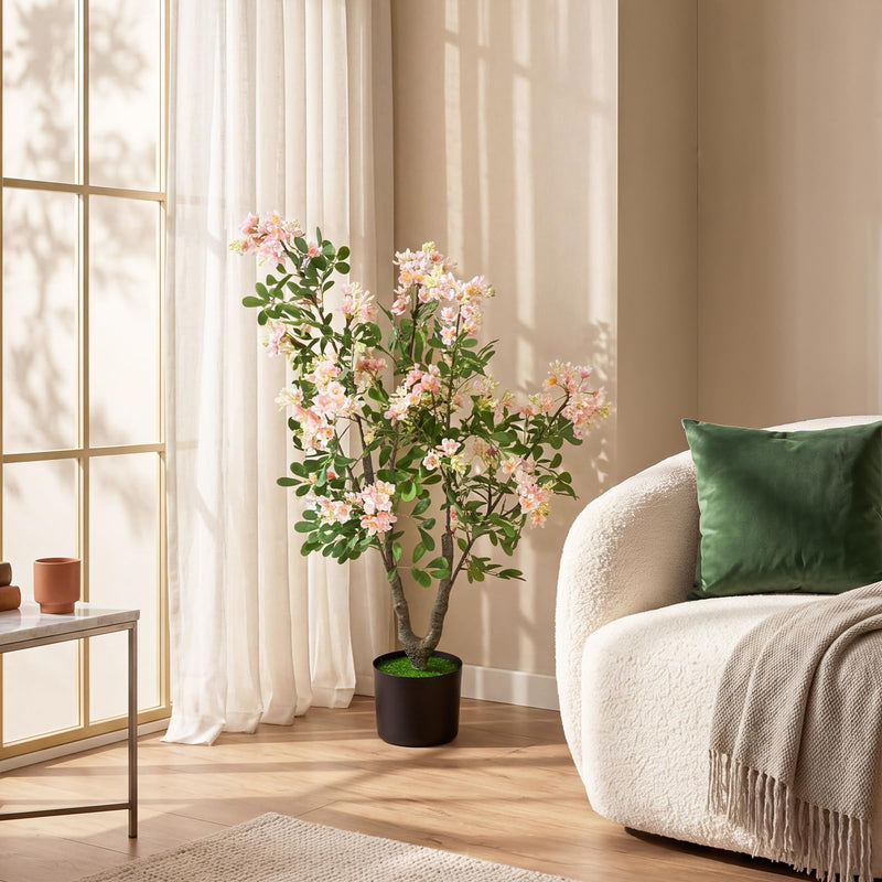 Load image into Gallery viewer, Goplus 36" Artificial Impatiens Blossom Tree w/Mini Fruits & Faux Grass