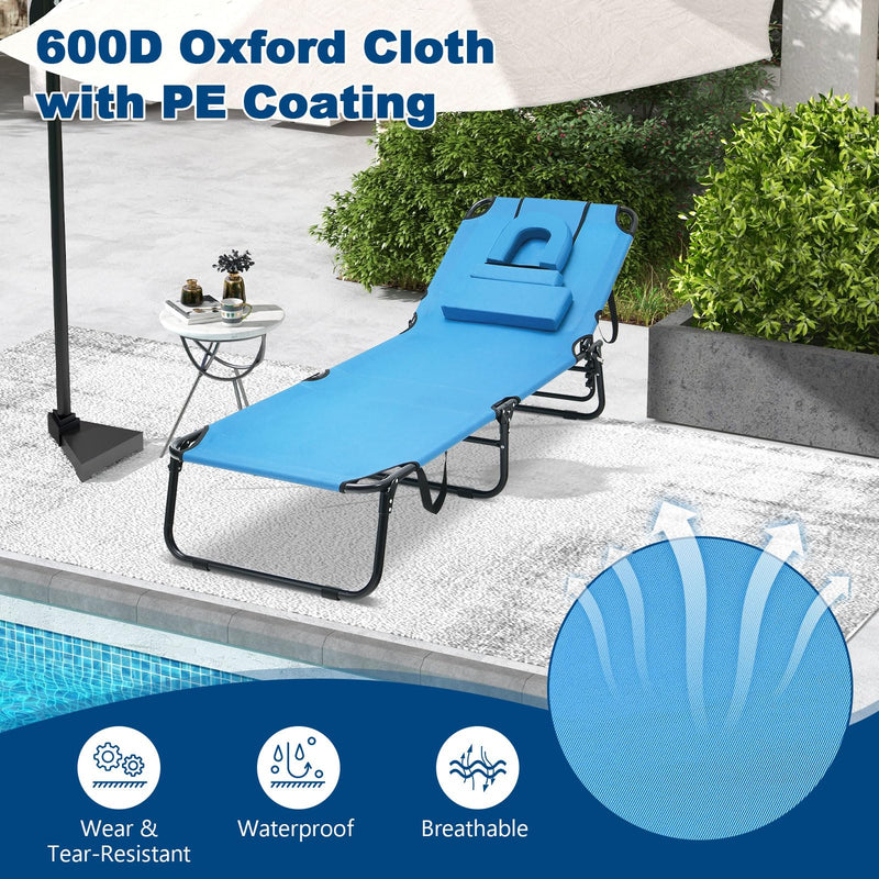 Load image into Gallery viewer, Goplus Beach Chaise Lounge Chair