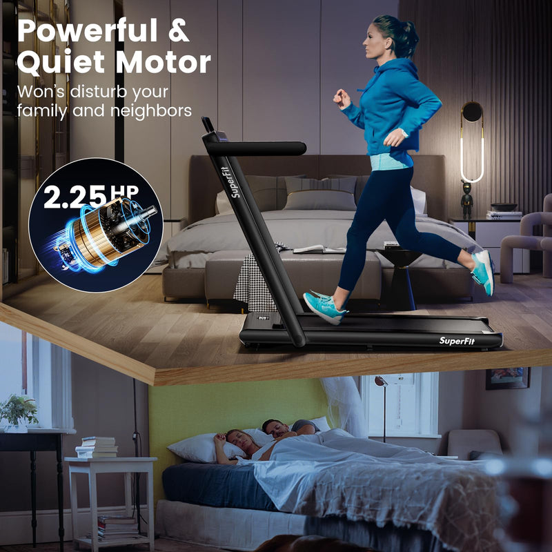 Load image into Gallery viewer, 2.5HP Superfit Folding Treadmill with Touch Panel Control - Goplus