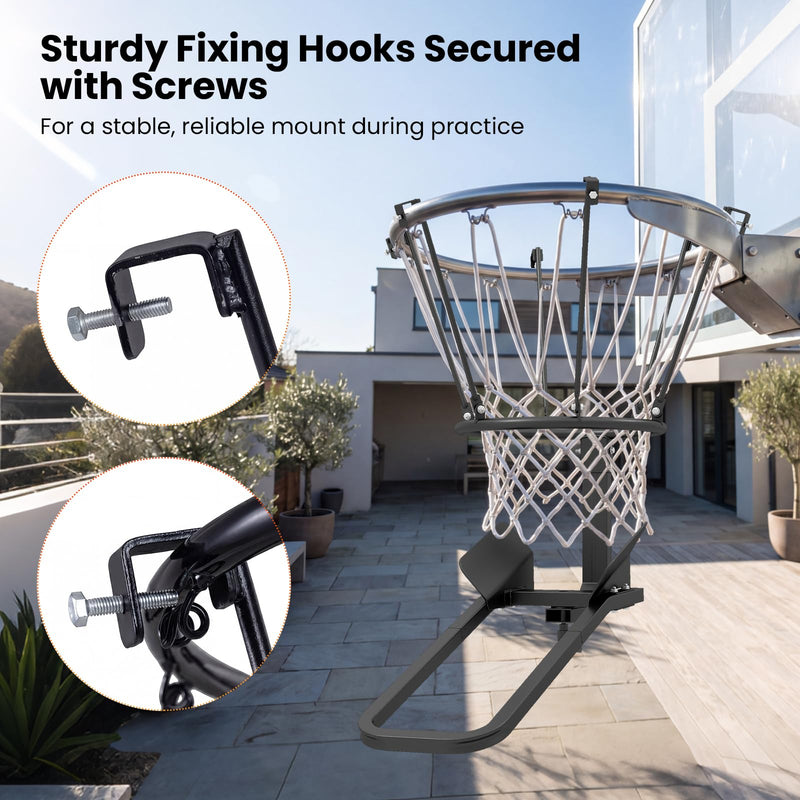 Load image into Gallery viewer, Goplus Basketball Return Attachment Heavy-Duty 180 Degree Rotatable Basketball Rebounder