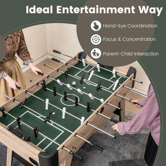 Goplus 54” Foosball Table for Adults, Competition Full Size Soccer Game Table with 2 Balls, 26 Players