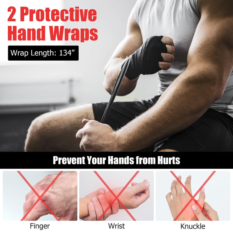 Load image into Gallery viewer, Goplus Punching Bag, Unfilled Heavy Boxing Bag Set with 12OZ Gloves, Wraps, Ceiling Hook, Hanging Kick Boxing Bag for Adults Youth