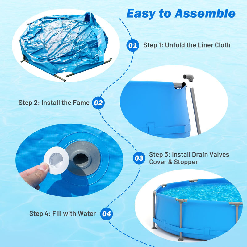Load image into Gallery viewer, Goplus Above Ground Swimming Pool w/Metal Frame for Outdoor