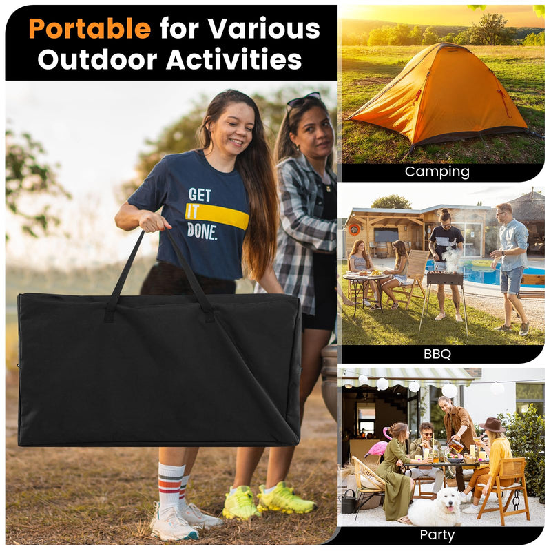 Load image into Gallery viewer, Goplus Camping Cooking Table, Outdoor Grill Table, Folding Camp Kitchen with Aluminum Tabletop
