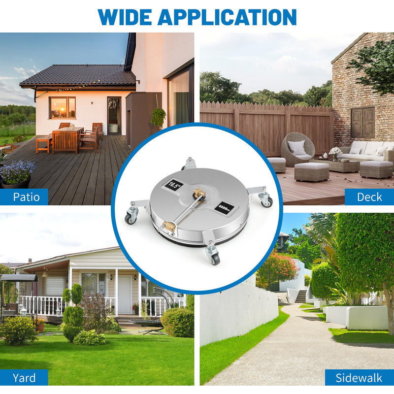 Load image into Gallery viewer, Goplus 16.5” Pressure Washer Surface Cleaner, Undercarriage Pressure Washer Attachment