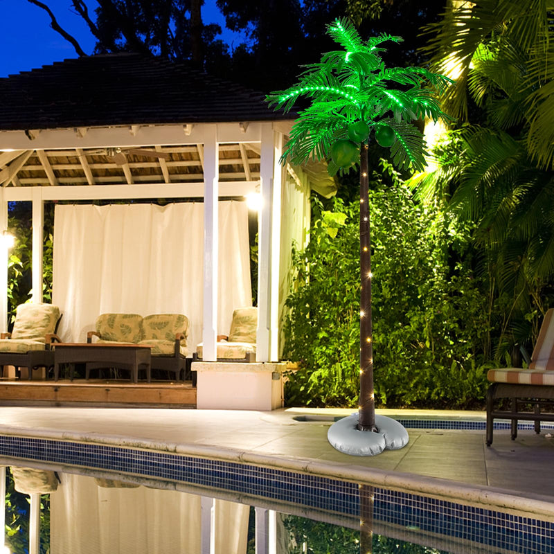 Load image into Gallery viewer, Goplus 6FT Artificial Lighted Palm Tree, Outdoor Light Up Tropical Palm Trees with 309 LED Lights