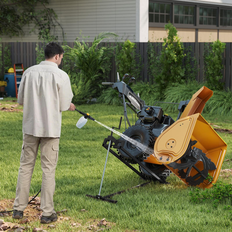 Load image into Gallery viewer, Goplus 880LBS Folding Lawn Mower Lift with Adjustable Height and Manual Handle