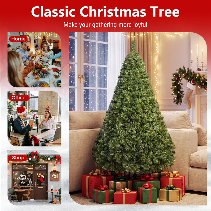 Load image into Gallery viewer, Goplus 5 FT Artificial Christmas Tree | Unlit Xmas Tree with 519 Full Branch Tips & Folding Metal Stand
