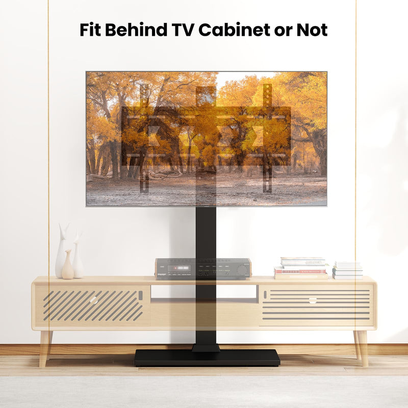 Load image into Gallery viewer, Goplus Universal TV Stand Table Top for 32-70 Inch TVs up to 110 lbs, Height Adjustable TV Mount Stand/Base with AV Shelf