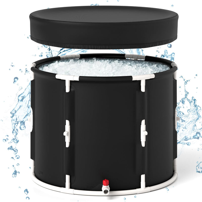 Load image into Gallery viewer, Goplus Foldable Ice Bath Tub for Athletes, Cold Plunge Tub w/Cover, Plunge Pool for Muscle Recovery Cold Water Therapy Training