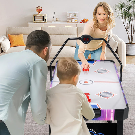 Goplus Air Hockey Arcade Game Table with Digital LED Scoreboard for Home Office