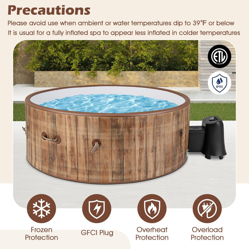 Load image into Gallery viewer, Goplus Inflatable Hot Tub SPA 4-6 Person 72" Round Pool Hottub W/ 120 Air Jets