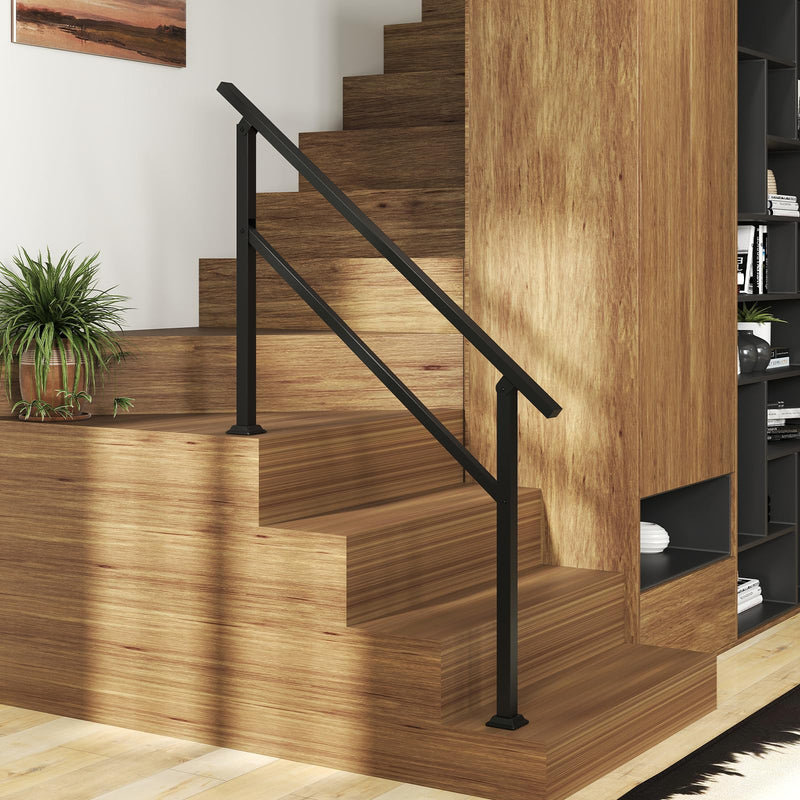 Load image into Gallery viewer, Goplus 330 LBS Staircase Safety Railing with Installation Kit Fits 0-4 Steps