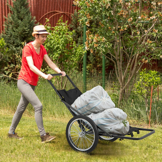 Goplus Folding Deer Cart with Polyester Liner, 550 LBS Heavy-Duty Hunting Game Hauler with 20