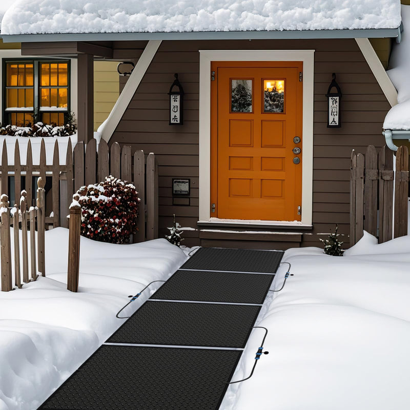 Load image into Gallery viewer, Goplus Heated Snow Melting Mat, Heated Outdoor Mat for Winter Snow Removal with 3 in/h Speed (20” x 30” with Power Cord + Without Power Cord)