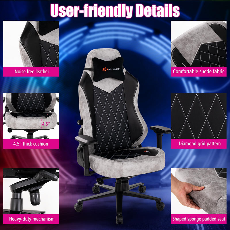 Load image into Gallery viewer, Goplus 360° Swivel Height Adjustable Computer Gamer Chair with Adjustable Lumbar Support