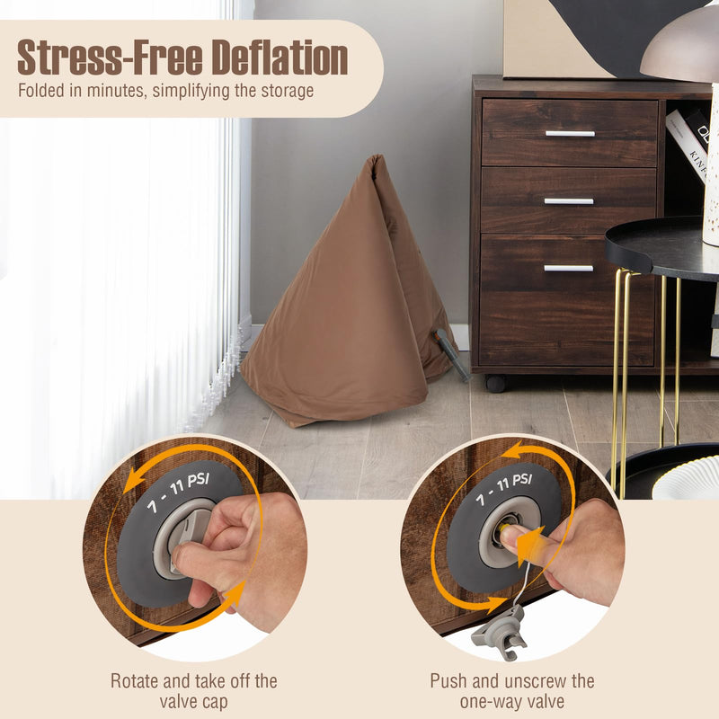 Load image into Gallery viewer, Goplus Inflatable Hot Tub, 4-6 Person 72” Round Pool Hottub w/120 Air Jets, Heater Pump, Control Panel