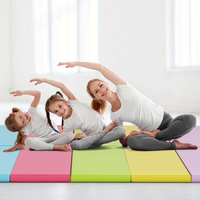 Load image into Gallery viewer, Goplus Gymnastics Mat, 6.6'x2.5' 5-Panel Folding Tumbling Mat w/Carrying Handles