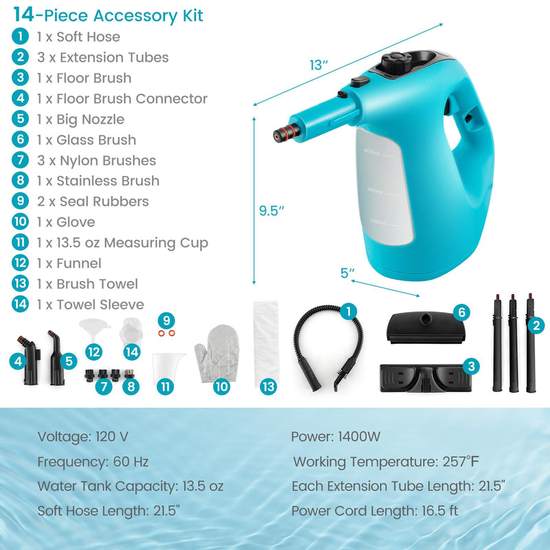 Load image into Gallery viewer, Goplus Multipurpose Handheld Steam Cleaner