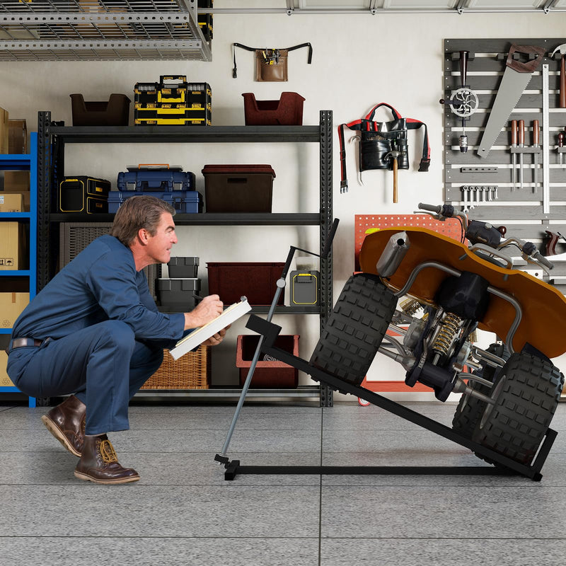 Load image into Gallery viewer, Goplus 880LBS Folding Lawn Mower Lift with Adjustable Height and Manual Handle