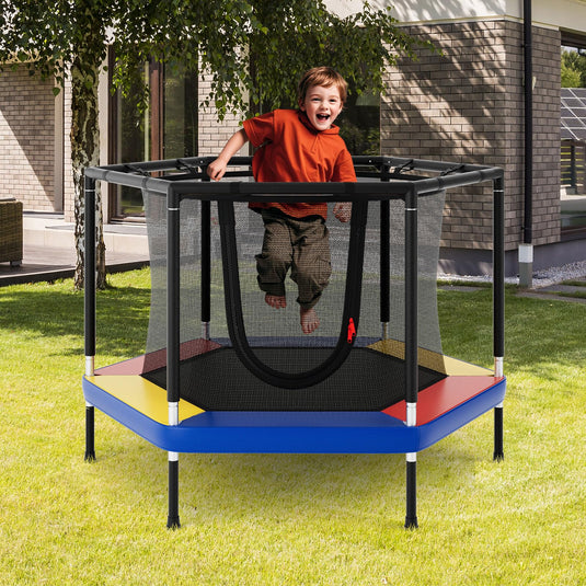 Goplus 48" Recreational Trampoline for Kids with Safety Enclosure Net
