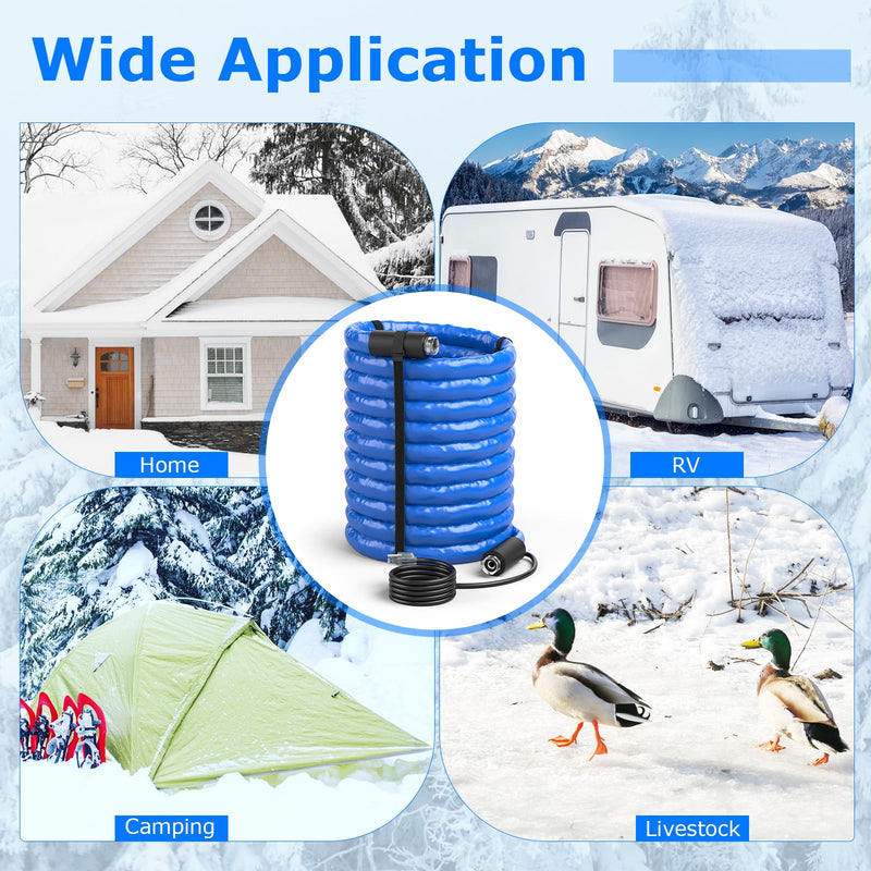 Load image into Gallery viewer, Goplus 50FT Heated Water Hose for RV, Heated Drinking Water Hose in Temperature Down to -45℉ with 3/4” GHT Adapter