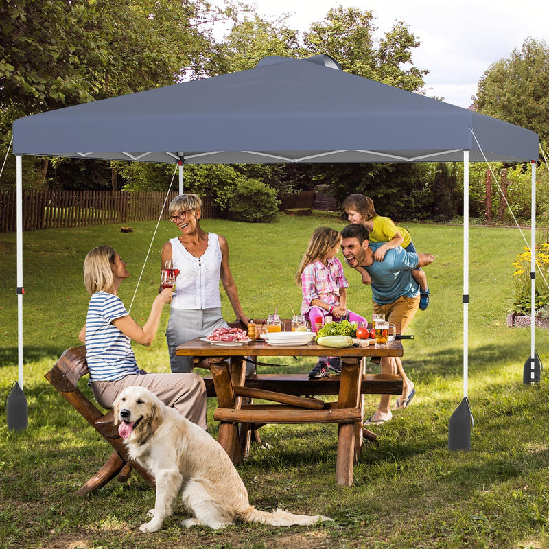 Load image into Gallery viewer, Goplus 10 x 10 Pop Up Canopy with 1 Sidewall and Wheeled Bag