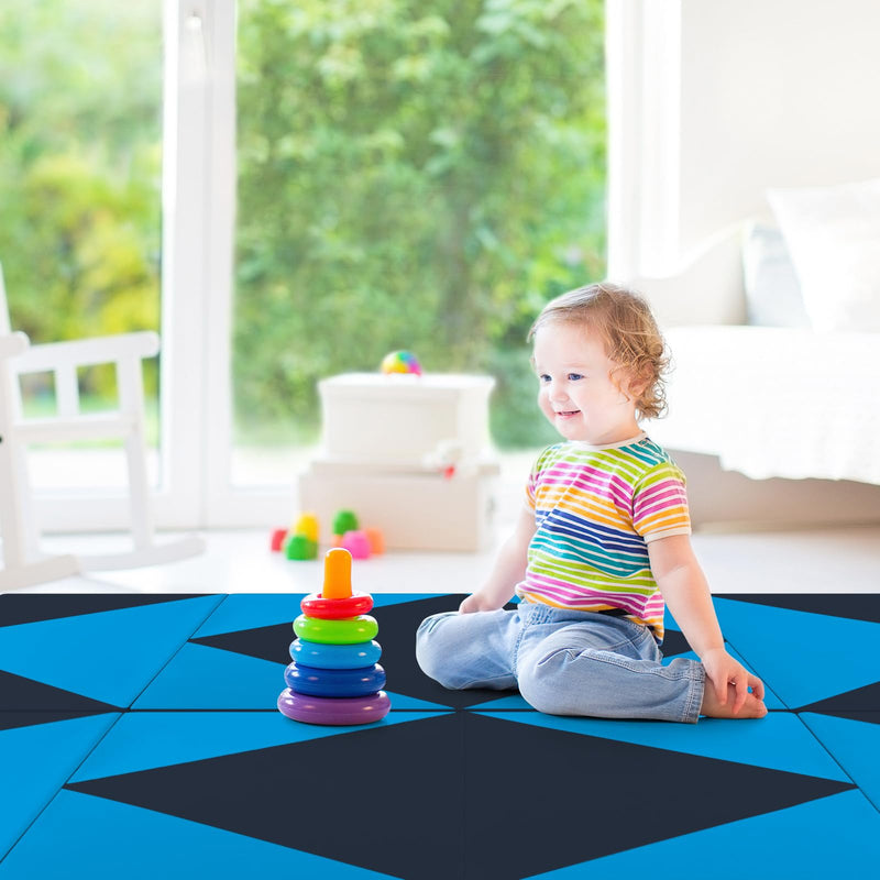 Load image into Gallery viewer, Goplus 8' x 4' x 2" Folding Tumbling Mat with Carry Handles Hook & Loop Fasteners