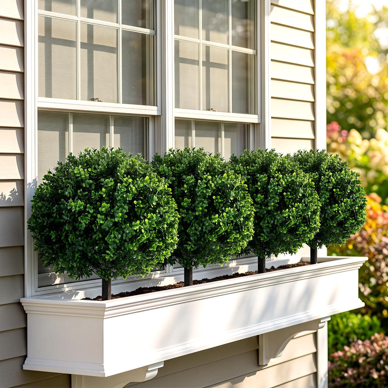 Load image into Gallery viewer, Goplus 27" Artificial Boxwood Topiary Trees Set of 2 with Ground Spikes