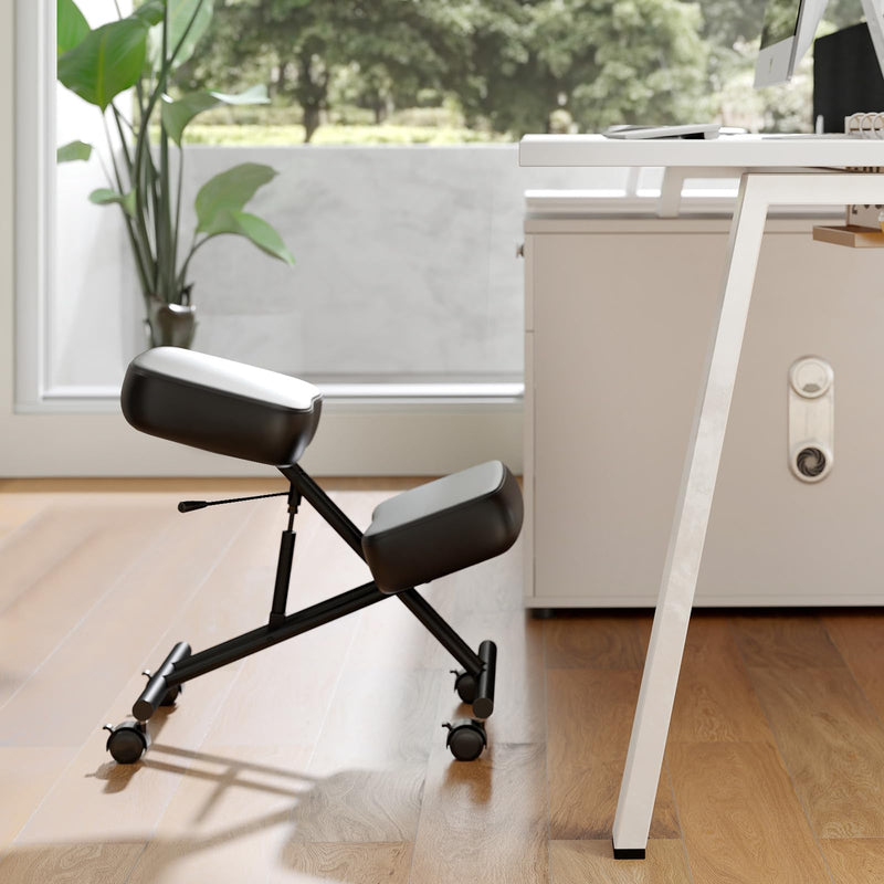 Load image into Gallery viewer, Goplus Upholstered Kneeling Chair with 4 Lockable Universal Wheels