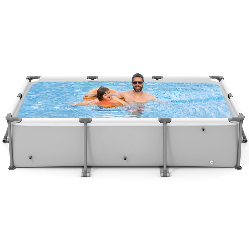Load image into Gallery viewer, Goplus 10' x 6.8' x 26" Rectangle Metal Frame Above Ground Swimming Pool