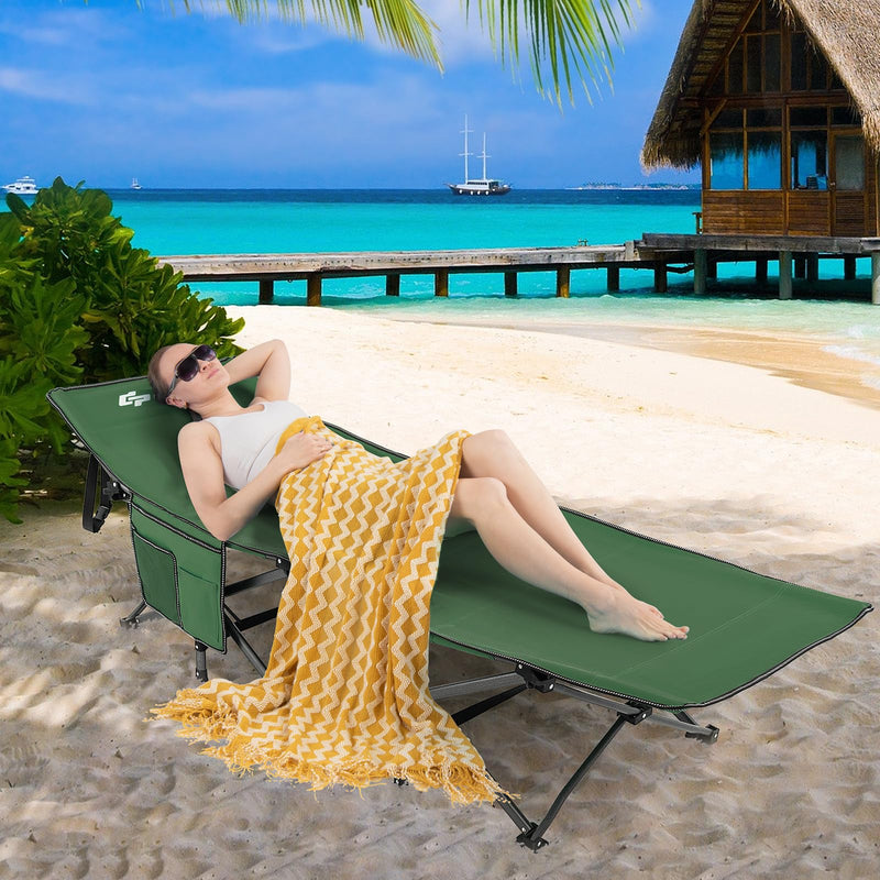 Load image into Gallery viewer, Goplus Folding Camping Cot, 27.5" Sleeping Cot for Adults with Carry Bag, 600LBS Weight Capacity