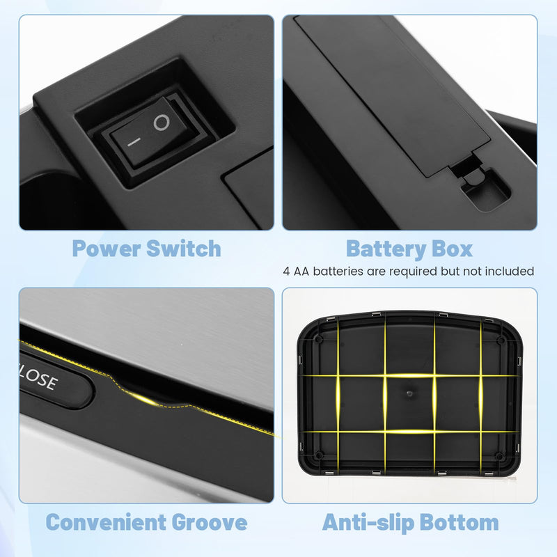 Load image into Gallery viewer, Goplus 13 Gallon/ 50 Liter Automatic Trash Can for Kitchen Office