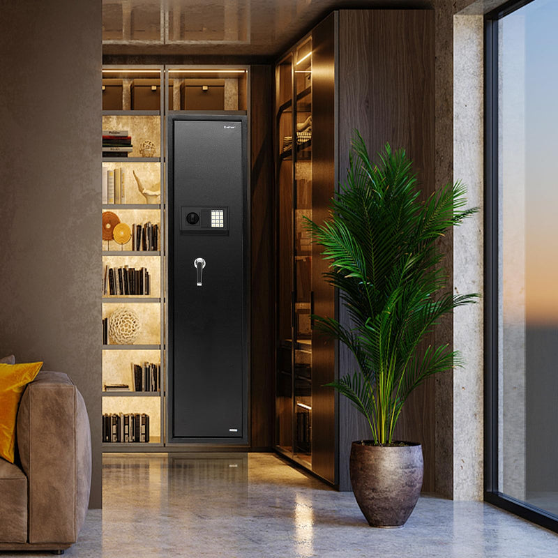 Load image into Gallery viewer, Goplus Gun Safe, 5-Gun Rifle Safe w/Ammo Lock Box