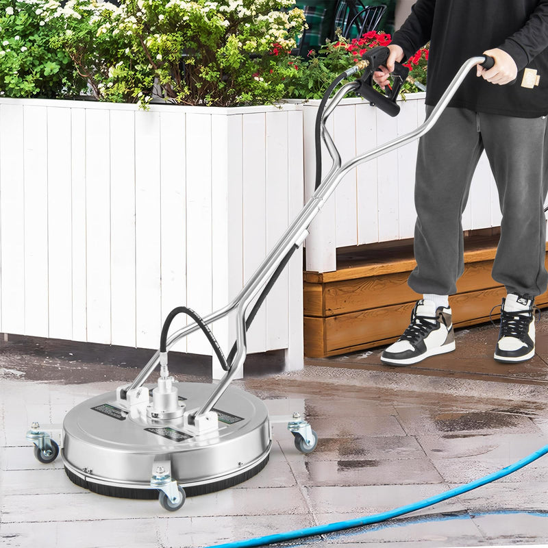 Load image into Gallery viewer, Goplus 20" Pressure Washer Surface Cleaner with 4 Wheels, Dual Handle, Stainless Steel Housing