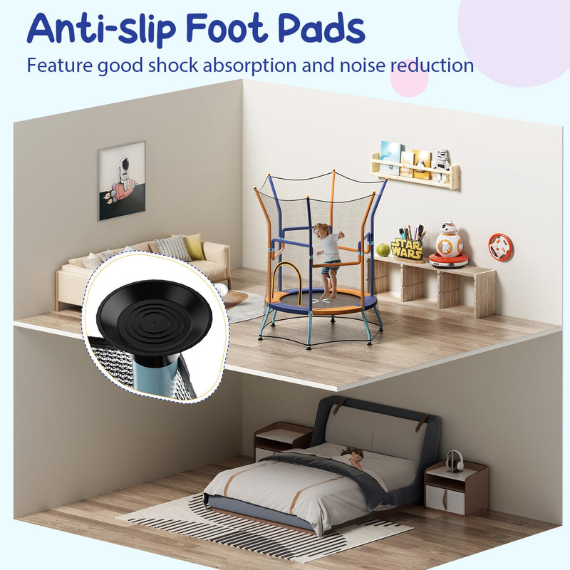 Load image into Gallery viewer, Goplus Kids Trampoline for Toddlers, ASTM Approved Mini Trampoline w/Heightened Safety Enclosure Net