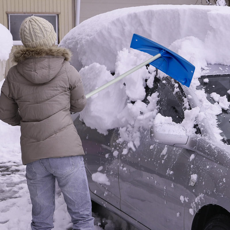 Load image into Gallery viewer, Goplus 3.4-20 FT Extendable Snow Removal Tool with 24" Wide Blade & Wheels