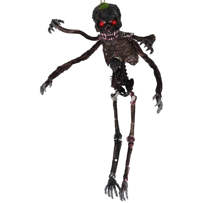 Load image into Gallery viewer, Goplus 6 FT Animated Halloween Decoration Hanging Zombie Sound-Activated Skeleton Decoration