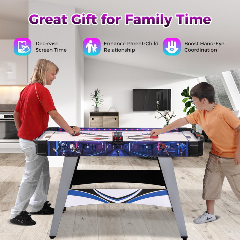 Load image into Gallery viewer, Goplus 54" Air Hockey Table, Hockey Game Table w/LED Scoreboard, Lights, 2 Pucks, 2 Pushers
