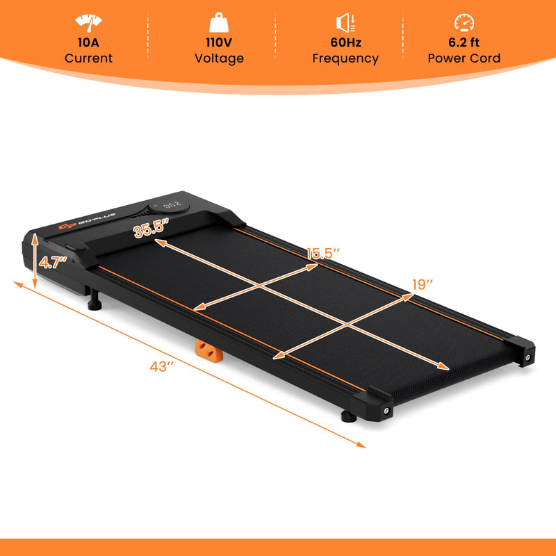 Load image into Gallery viewer, Goplus Walking Pad 340 LBS Capacity Under Desk Treadmill with Remote Control LED Display