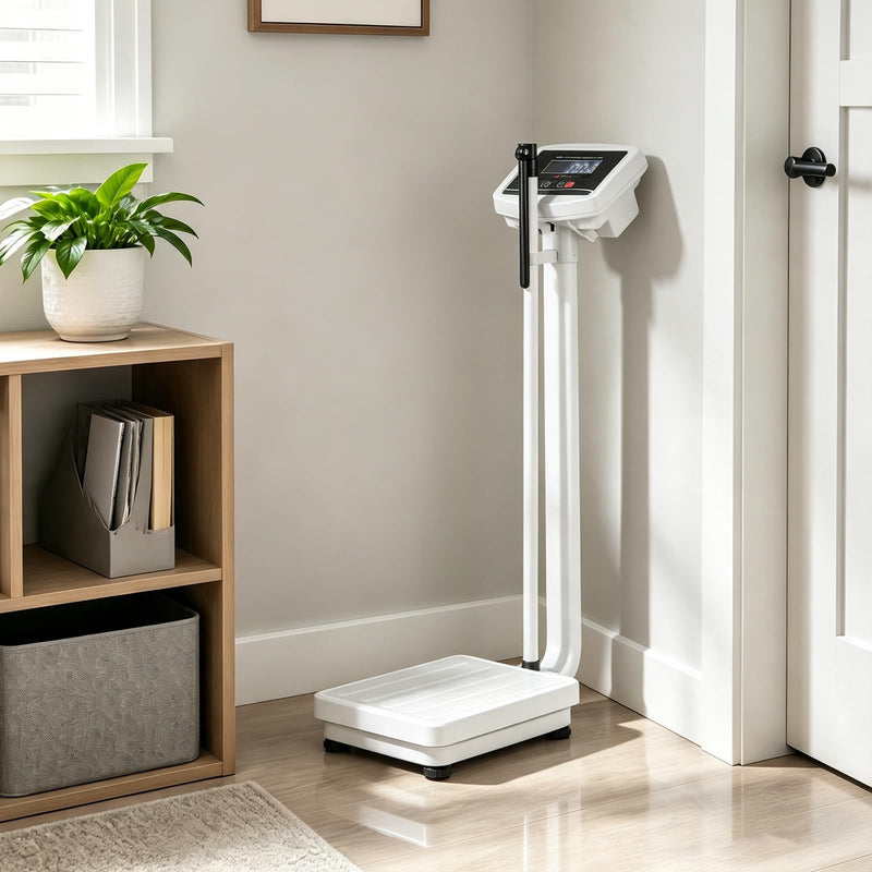 Load image into Gallery viewer, Goplus Height and Weight Scale with Height Rod | Digital Physician Scale with 400 lbs/180 kg Capacity