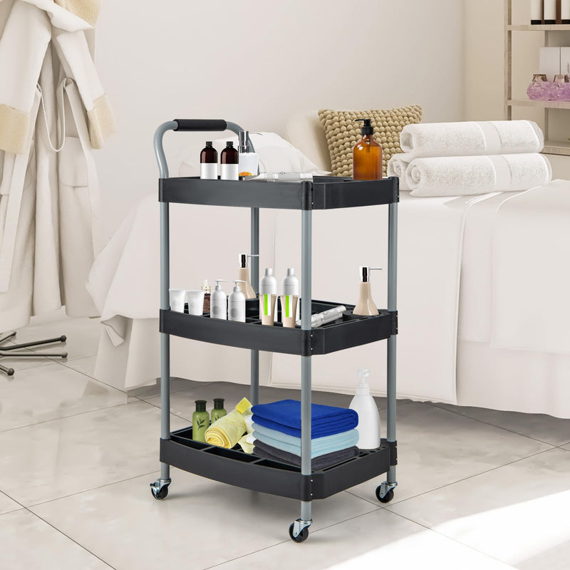 Load image into Gallery viewer, Goplus 3-Tier Rolling Tool Cart, Mobile Service Cart with Storage Compartment