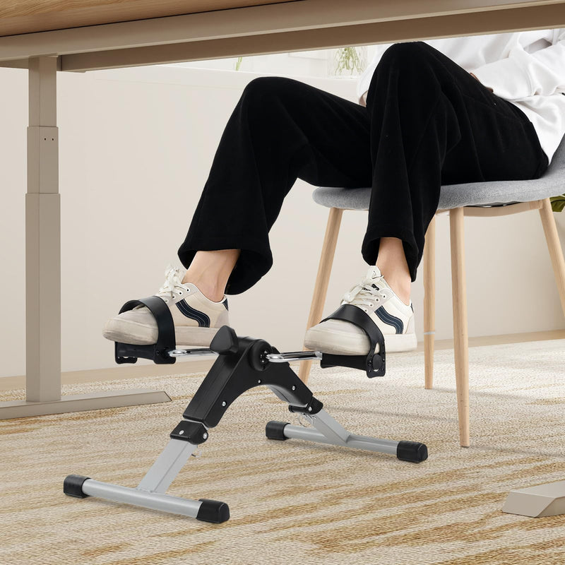 Load image into Gallery viewer, Goplus Folding Pedal Exerciser, Under Desk Mini Exercise Bike for Arm & Leg Workout