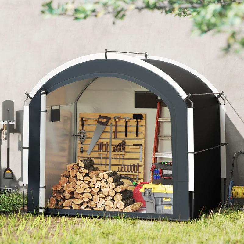Load image into Gallery viewer, Goplus 7.2 x 4.9 FT Outdoor Bike Storage Sheds w/210D Oxford Fabric PU4000 Waterproof Cover