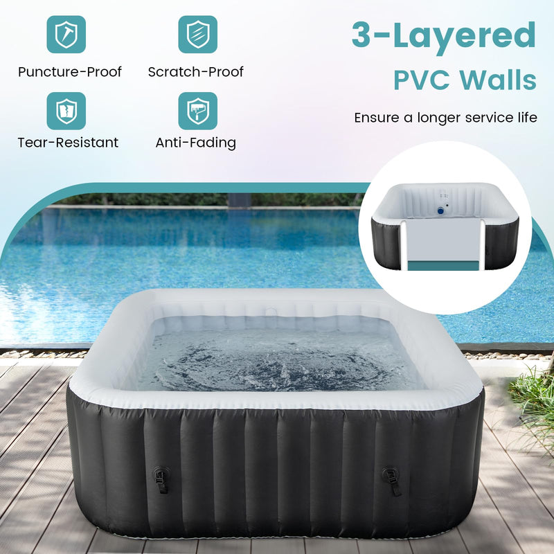 Load image into Gallery viewer, Goplus Inflatable Hot Tub, Blowup Pool Hottub, Portable Outdoor Water SPA