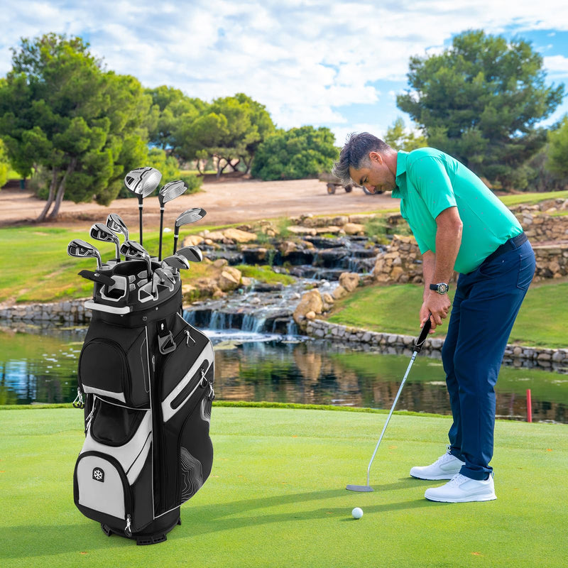 Load image into Gallery viewer, Goplus Lightweight Molded Lock Top Golf Club Bag w/14-Way Full Length Organizer Dividers