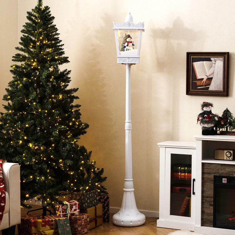 Load image into Gallery viewer, Goplus 8 ft White Musical Christmas Streetlight | Lighted Holiday Decoration for Home Yard Porch
